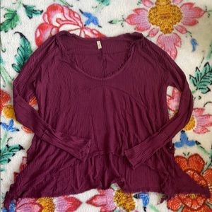 Burgundy Free People Sweater
